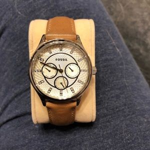 Tan Fossil Watch